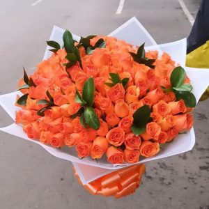 100 ORANGE ROSES BOUQUET